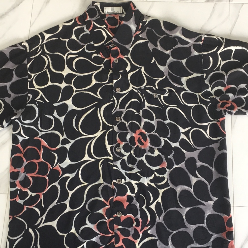 Messori bottom down shirt. 100% silk